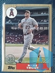 2022 Topps Series 1 MIke Trout 35th Anniversary 1987 Retro #T87-100 Angels